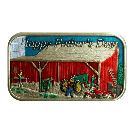 1oz Father's Day Enameled Silver Bar - Click Image to Close